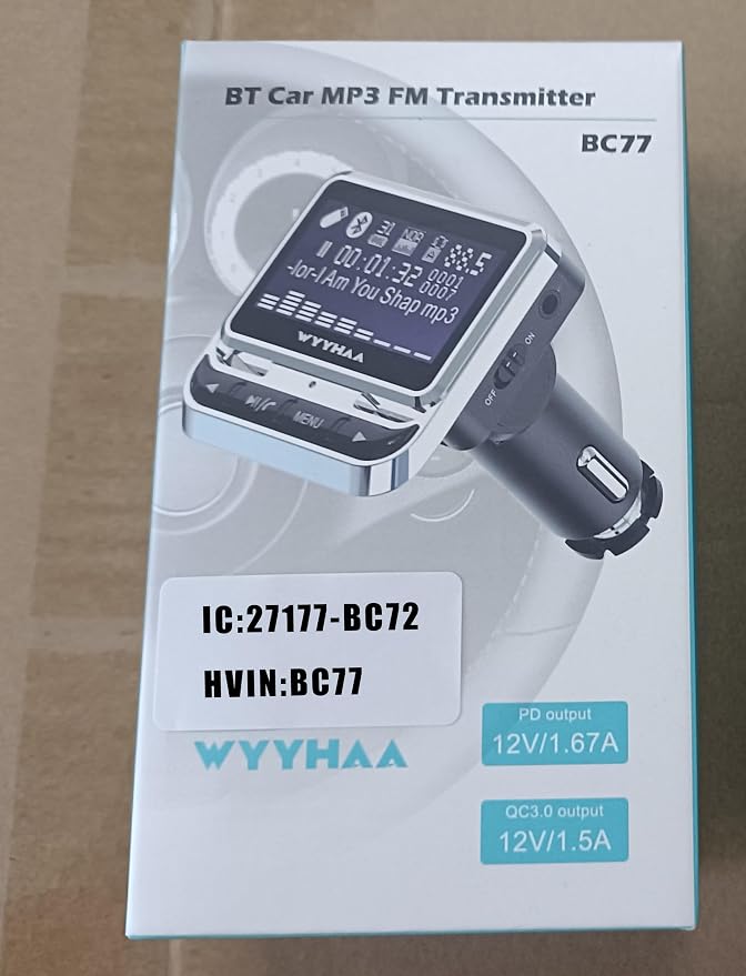 Bluetooth FM Transmitter for Car, Wireless Car Radio Adapter - Image 8