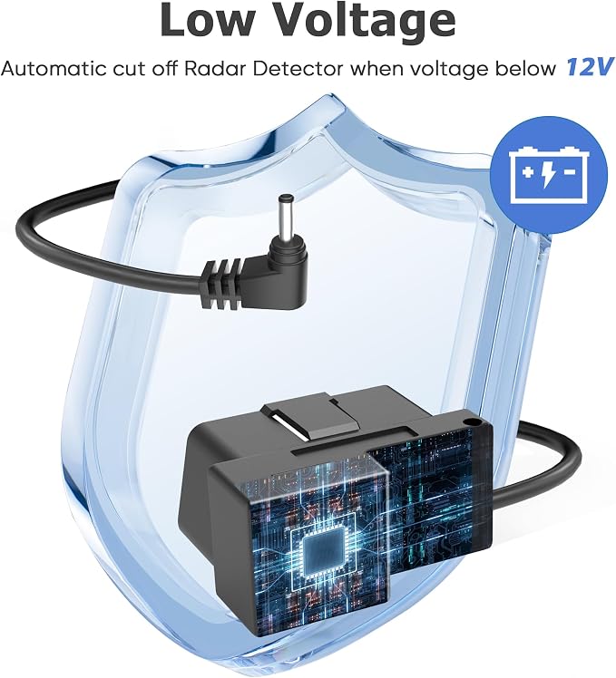OBD Power Cable for Radar Detector, OBD to DC3.5 Radar Detector Cord, OBDII - Image 3