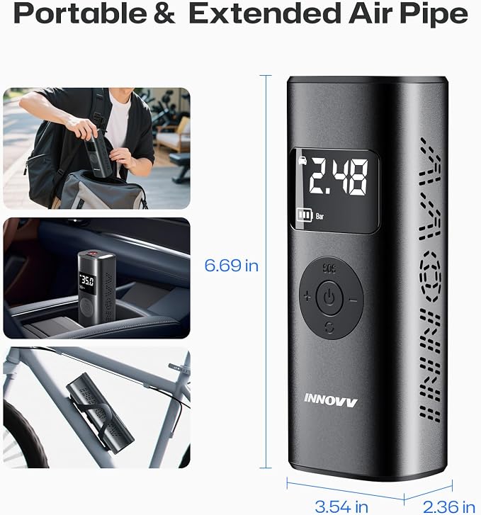 P1 Aluminum Tire Inflator Portable Air Compressor, 3X Faster 150PSI Cordless - Image 8