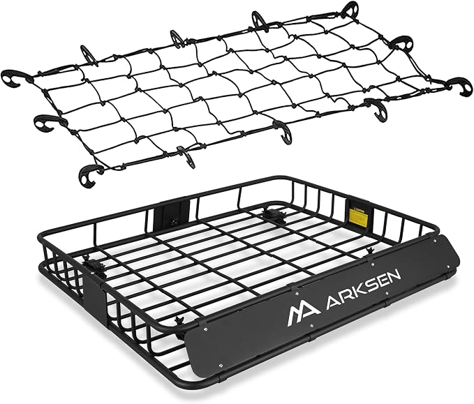 ARKSEN 43 x 50 x 6 Inch Universal Extra Wide 150LB Heavy Duty Roof Rack Cargo by ARKSEN