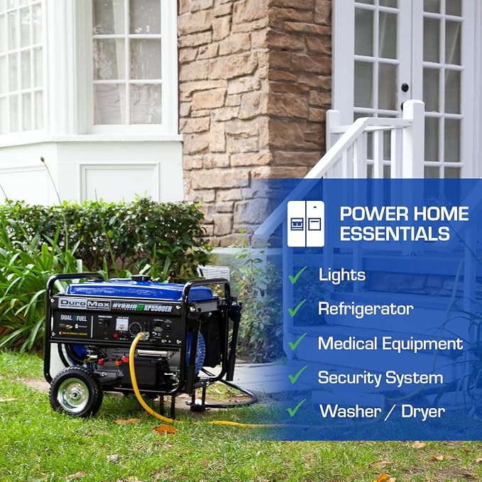 DuroMax XP5500EH 5, 500-Watt Dual Fuel Portable Generator - Image 8