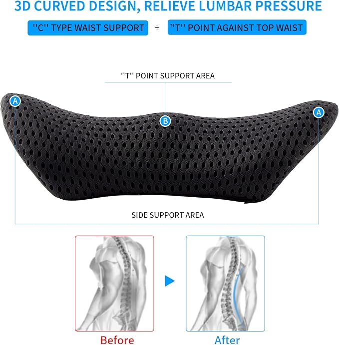 Lumbar Pillow, Memory Foam Lumbar Support Pillow - Image 3