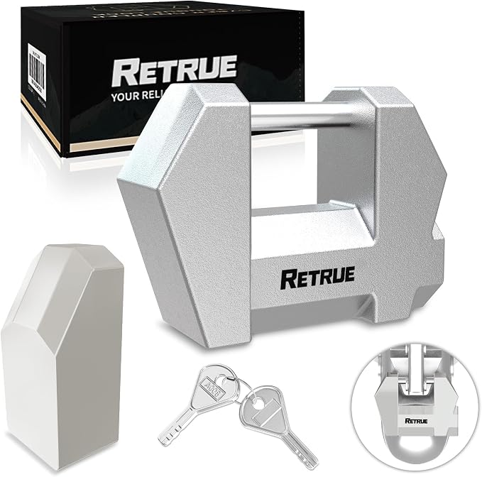 RETRUE Trailer Tongue Coupler Lock, Upgrade Trailer Cyberlock Extra Wide 1.2'' by RETRUE-YourReliablePartner