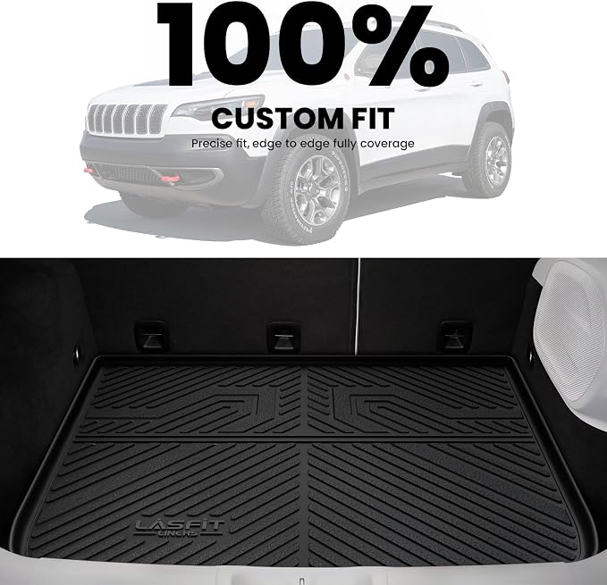 LASFIT Trunk Mat for Jeep Cherokee 2014-2023 All Weather TPE Custom Fit Cargo - Image 8