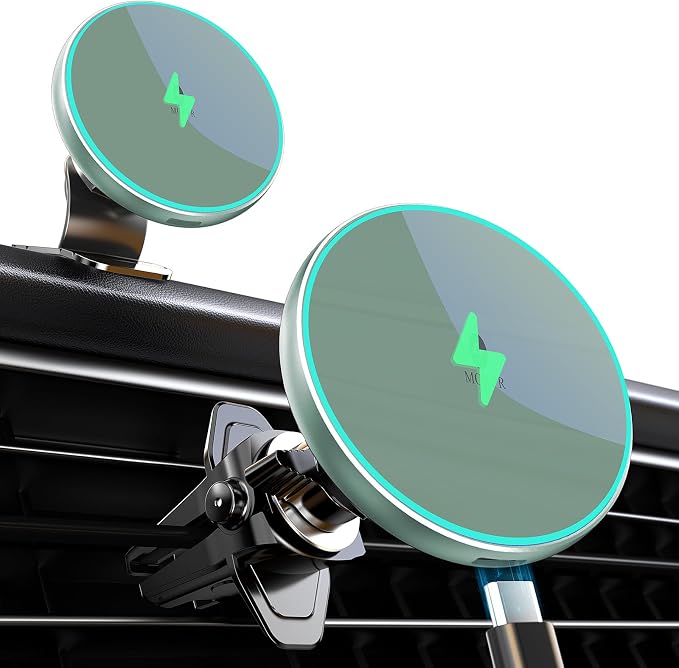 MOKPR for Magsafe Car Mount Charger-15W Wireless Car Charger-Magnetic Car Phone by MOKPR
