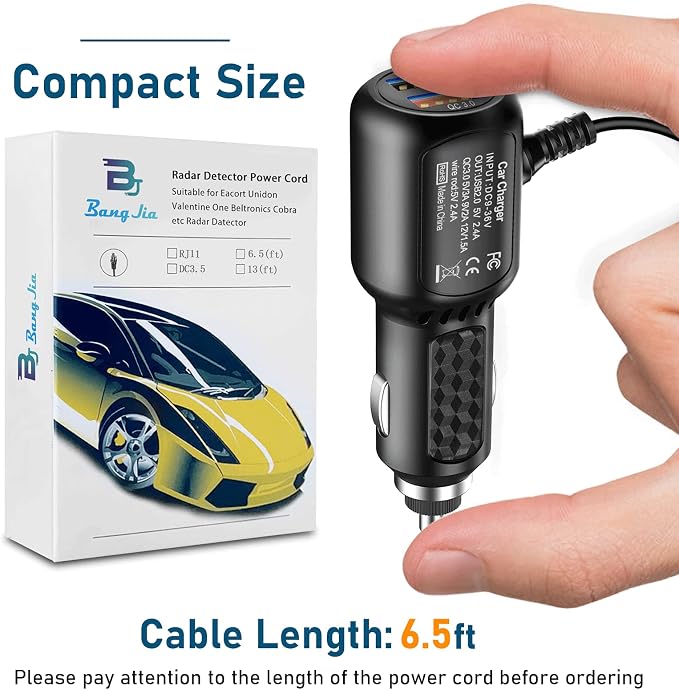 Radar Detector Power Cord, for Uniden Escort Valentine Beltronics Passport Cobr - Image 4