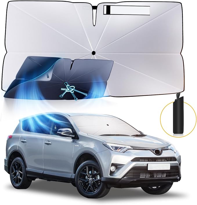 Windshield Sun Shade Umbrella: for Toyota RAV4-2013-2018 by HIMUMOY