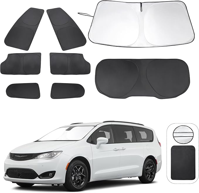TINGLU Window Shades for Chrysler Pacifica Minivan 2017-2025 Accessories Full by TINGLU