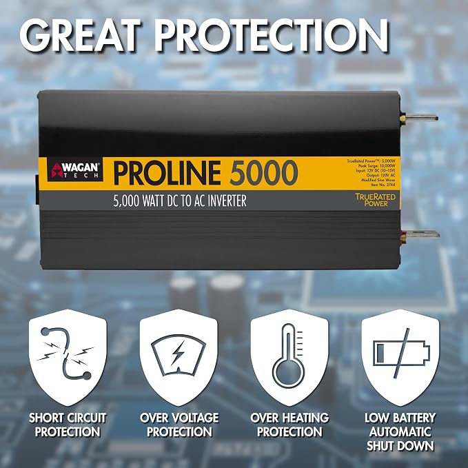 Wagan EL3744 12V 5000 Watt Power Inverter - Image 4