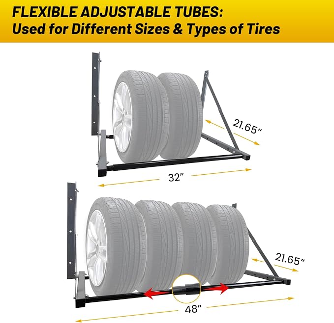 ROBLOCK Adjustable Tire Rack Wall Mount - Image 3