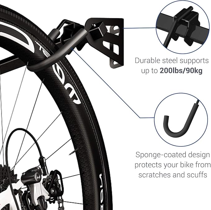 FLEXIMOUNTS 4 Bike Storage Rack, Heavy Duty Wall Mount Hanger - Image 5