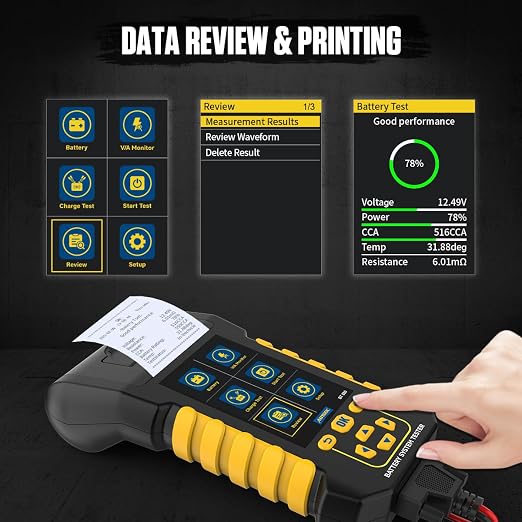 Car Battery Tester 12V/24V Digital Automotive Batteries & Alternator Diagnostic - Image 4