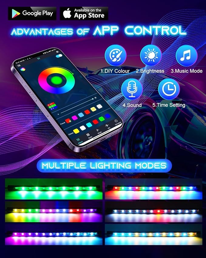72LED USB Interior Strip Lights Dream Color RGB-IC 12V DC - Image 9