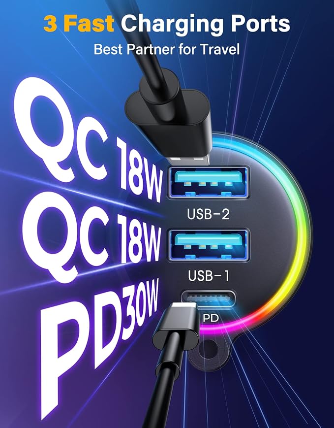 JOYROOM 66W Bluetooth 5.4 Car Adapter Aux - Image 6