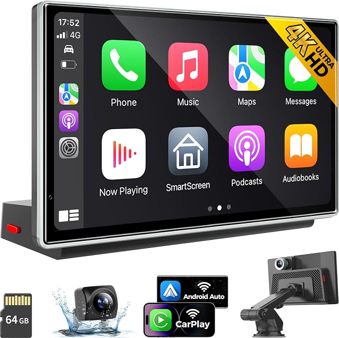7" Wireless Apple CarPlay Android Auto Screen by Jataza