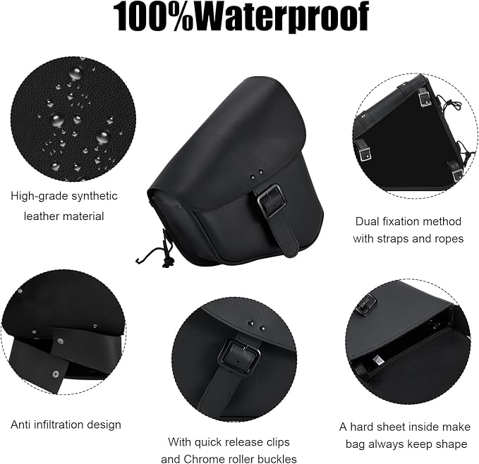 GARGOYLE BELLS Motorcycle Swing Arm Bag Solo Saddle Bags - Image 2