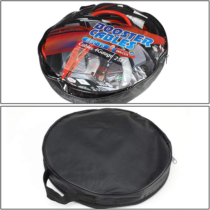 Auto Dynasty Heavy Duty 25 Feet 4 Gauge Booster Cable Power Jumper 500 AMP - Image 5