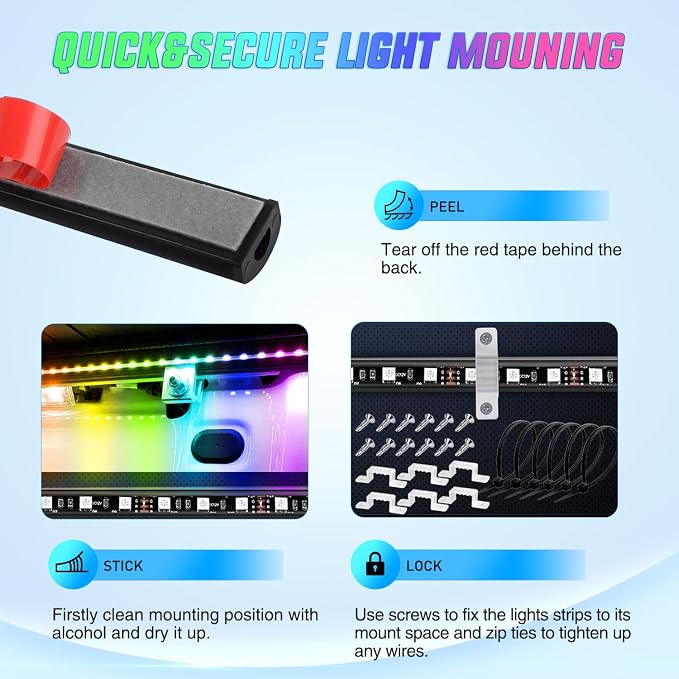Nilight Truck Bed Light Strip RGB-IC LED Bar - Image 4