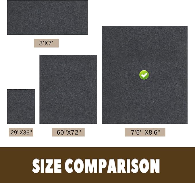 Garage Floor Mat for Small Vehicle, Non Slip TPR Backing, Protect Floor from - Image 6