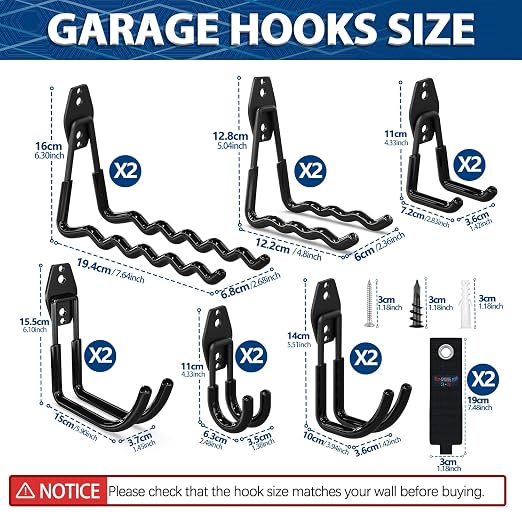 3-H Garage Hooks Heavy Duty - Image 4