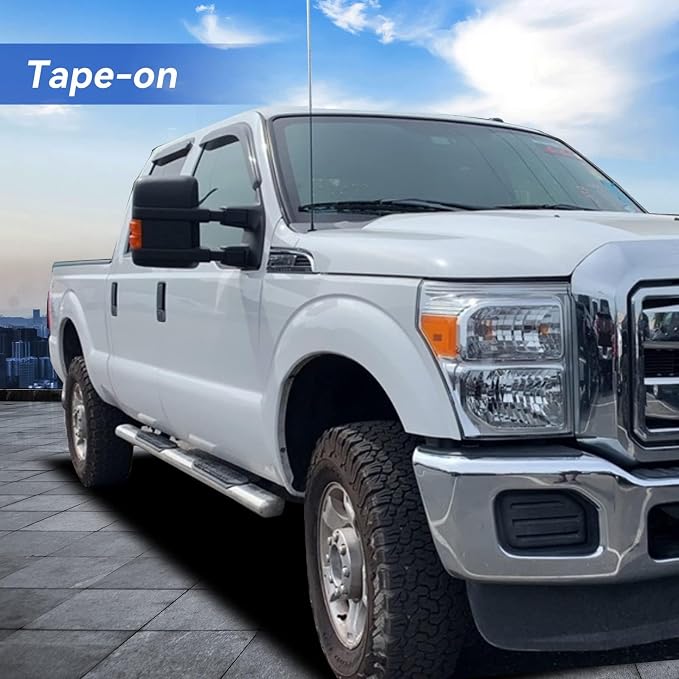 Window Visors Rain Guards for 1999-2016 Ford F250 F350 F450 F550 Super Duty - Image 4