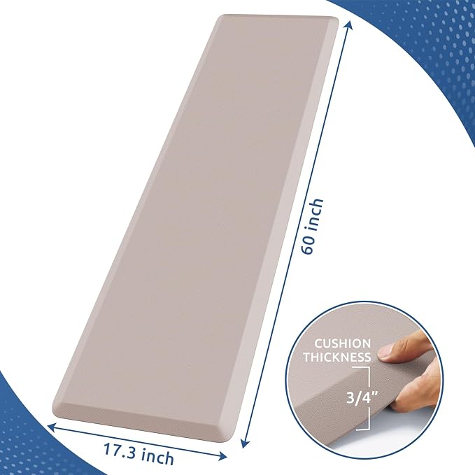 KitchenClouds Kitchen Mat Cushioned Anti Fatigue Kitchen Rug 0.8inch Waterproof - Image 2