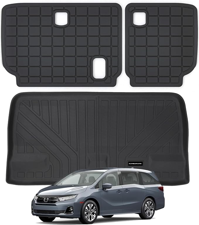 Cargo Liner Trunk Mats for 2011-2025 Honda Odyssey, TPE All Weather Protection by SANBAN-AXE