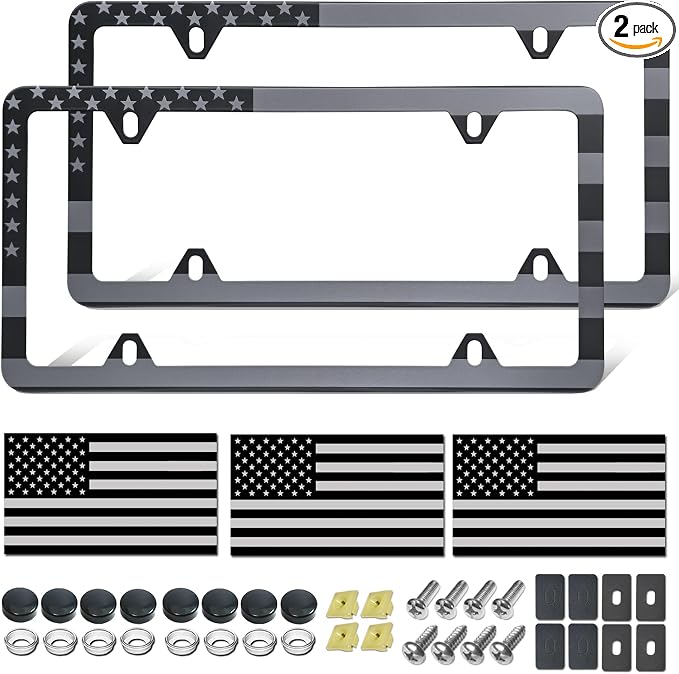 American Flag License Plate Frames by FBJTDQ
