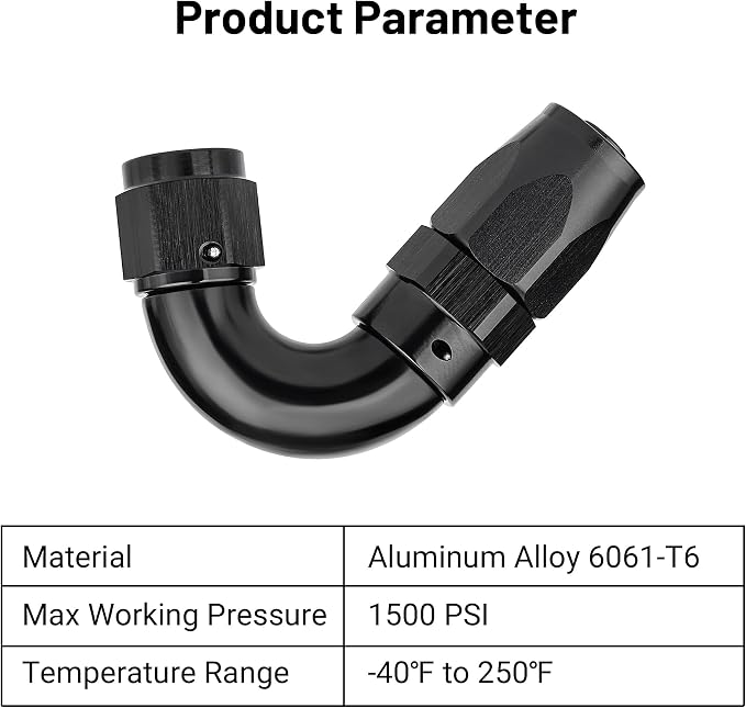 EVIL ENERGY 6AN 150 Degree One Piece Full Flow Hose End Fitting Swivel - Image 3