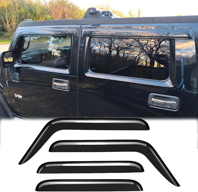 94329 Sunproof Waterproof Side Window Wind Deflector, Window Visor fit - Image 4
