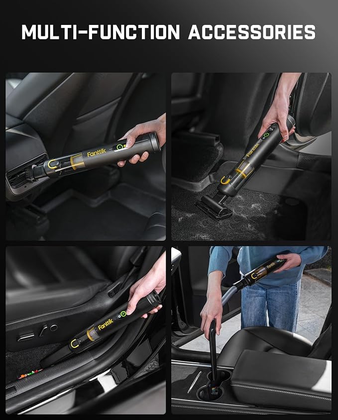 Fanttik Slim V10 APEX Cordless Car Vacuum, 4-in-1 Portable Mini Handheld Vacuum - Image 6