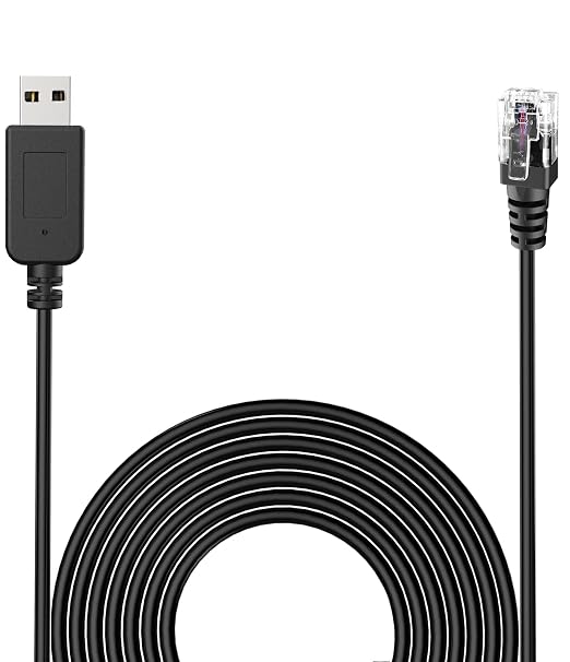 Radar Detector Cable, with USB to RJ11 Plug, by Plozoe
