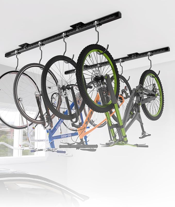 Bike Rack Celling Mount for Garage, Indoor Hangers Storage for 8 Bicycles by Unknown