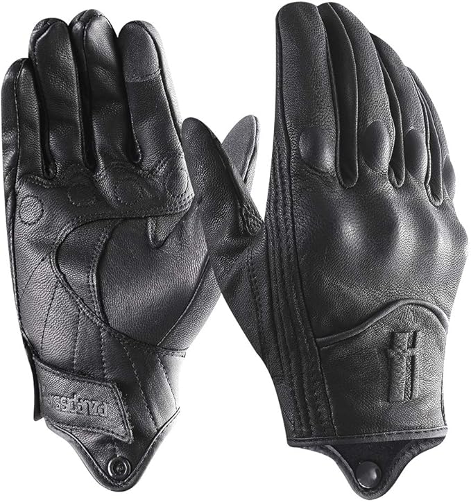 Harssidanzar Leather Motorcycle Gloves by Harssidanzar