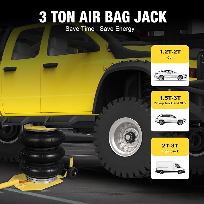 YELLOW JACKET Air Jack 3 Ton Triple Bag Air Jack - Image 2