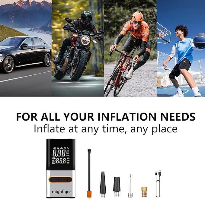 Tire Inflator Portable Air Compressor Cordless Mini Automatic Air Pump - Image 8