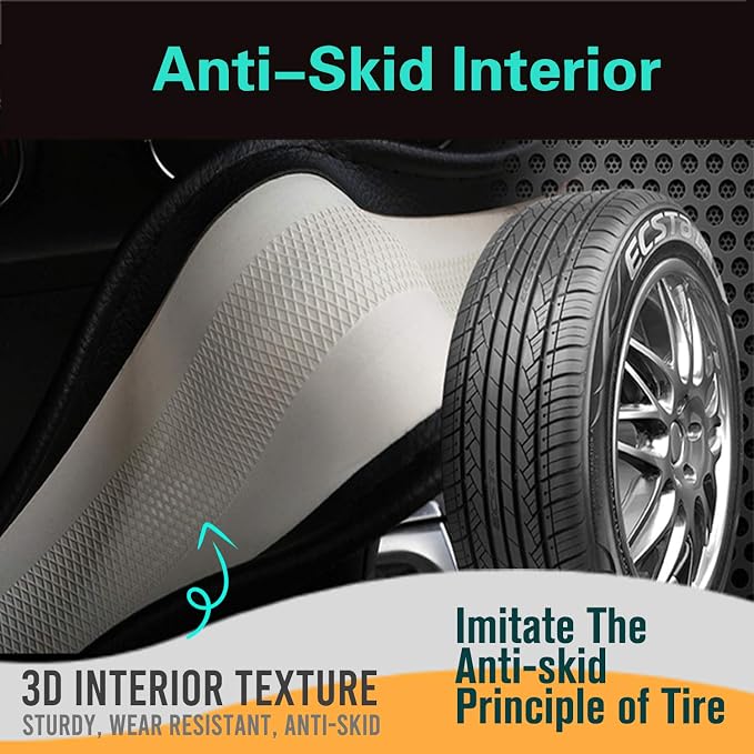 PINCTROT D Shaped 14.5-15 Inch Steering Wheel Cover Great Grip - Image 5