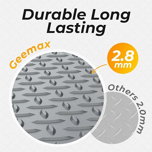 7.8 x 20 FT Garage Floor Mat, 2.8mm Thickness Diamond Plate Vinyl Garage - Image 2