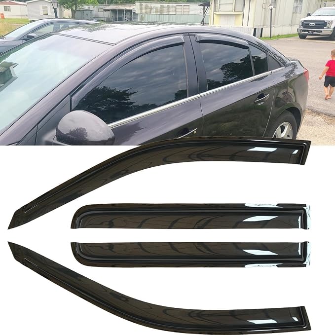 Side Wind Deflector Window Visors fit by Deebior