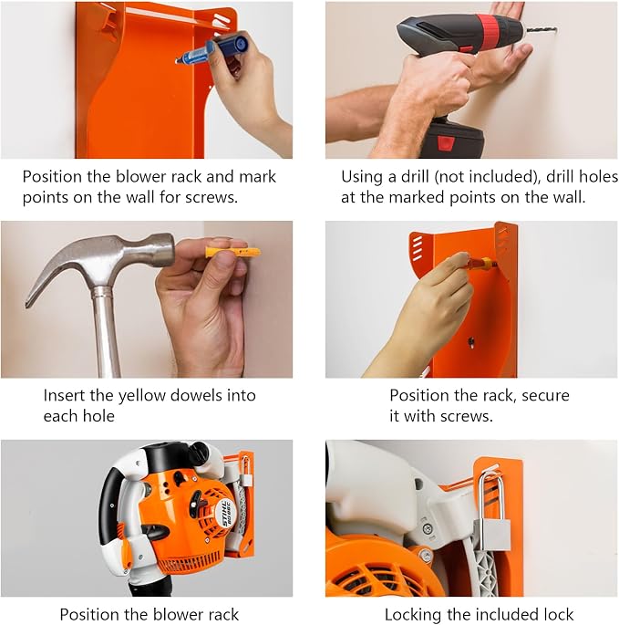 Blower Rack Compatible with Stihl BG-50, Handheld Blower Holder Mount Rack - Image 3