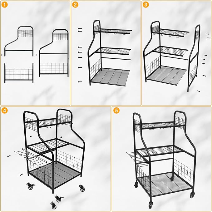 FZK Garden Tool Organizer, Heavy Duty Steel Yard Tool Organizer - Image 2
