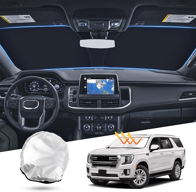 T TGBROS Windshield Sun Shade Custom Fit by TTGBROS