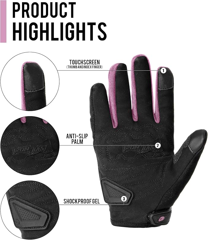 BORLENI Motorcycle Riding Gloves Touch Screen Full Finger Glove Motocross Road - Image 2