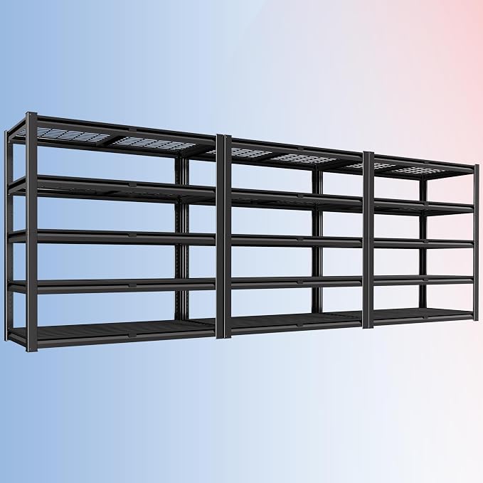 PrimeZone 72" H X 48" W X 18" D Heavy Duty Garage Shelving 5 Tier 2500 LBS by PrimeZone