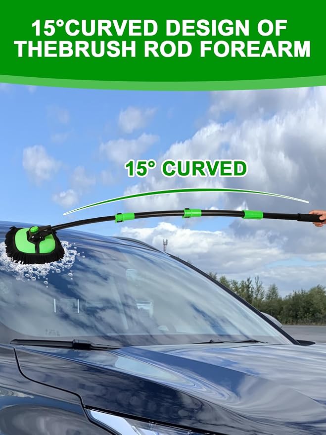 53" 15° Curved Car Wash Brush - Image 2