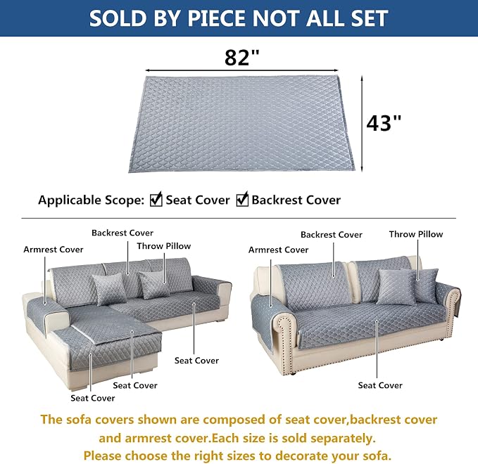 Eismodra Couch Cover, Sectional Couch Covers, Sofa Covers - Image 5