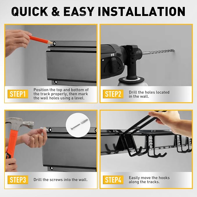 ELEAD 48 Inches Garage Storage, Garage Organization, Garden Tool Organizer Wall - Image 7