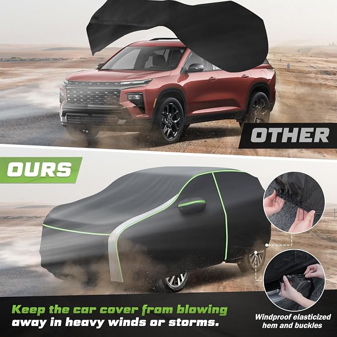 Mixsuper Liner Car Cover for Chevy Traverse 2009-2026, 7 Layers Full Car Cover - Image 6