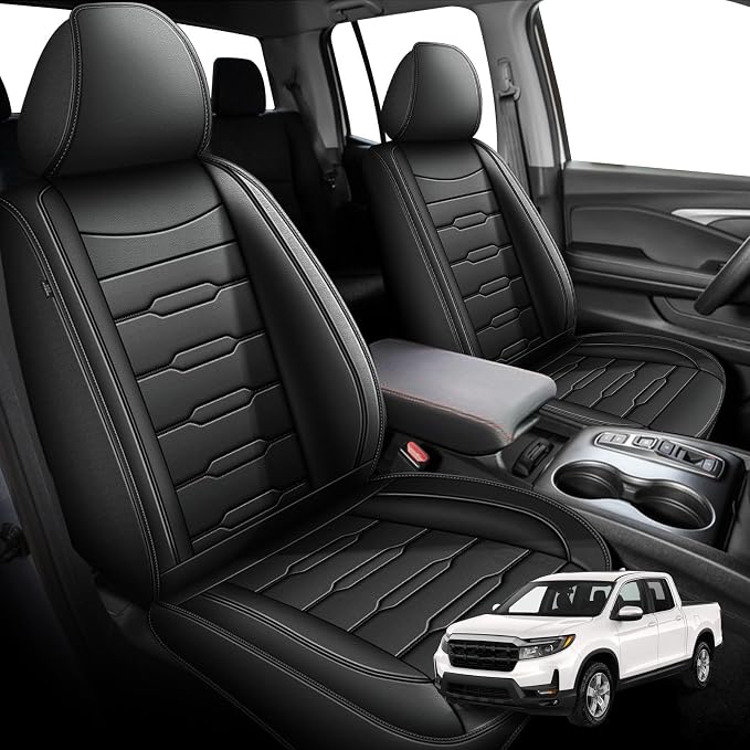 Seat Covers Fit for Honda Ridgeline 2006-2024 2025: Crew Cab 5 Seats Car Seat by AOMSAZTO