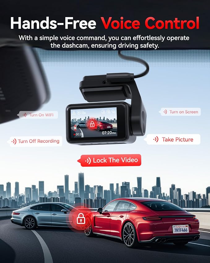 REDTIGER F4 Pro 4K Dash Cam Front and Rear, STARVIS 2 Sensor, 128GB Card - Image 4
